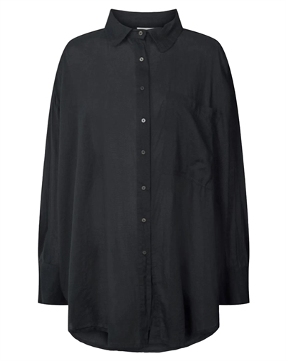 Rabens Saloner - Noah Skjorte - Black